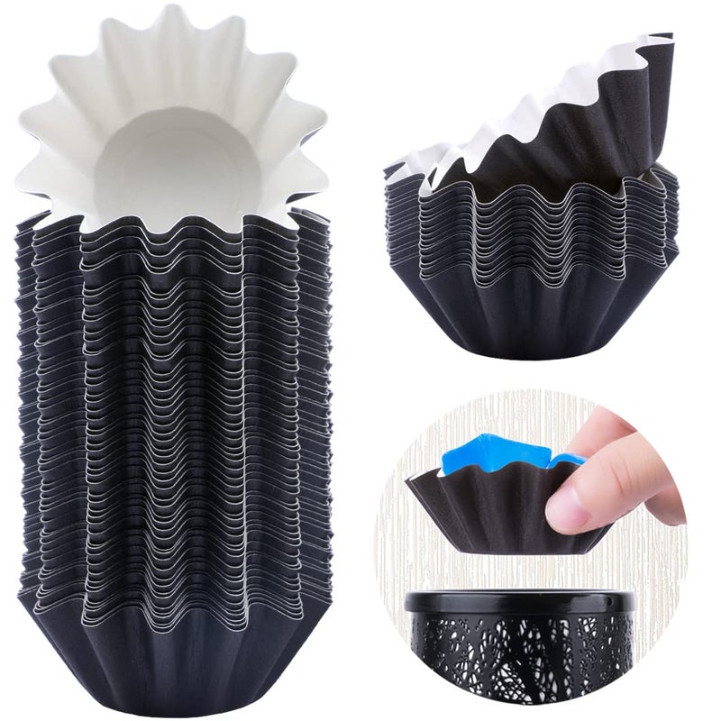 FANDOL Wax Melt Warmer Liners Reusable & Leakproof Candle Warmer Liners Wax Tray for Scented Wax Electric Wax Warmers  Plug in Warmers  Candle Warmer Wax Melter and Wax Burner(Black 50pcs) - Image 1